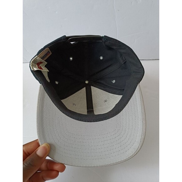 Vintage Oakland Raiders Nutmeg American Needle Snapback Hat Black Cap 90s - Picture 4 of 7